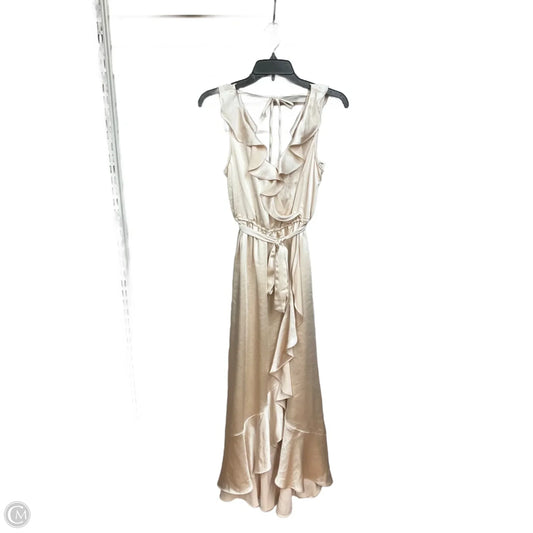 Dress Party Long By Clothes Mentor In Cream, Size: S