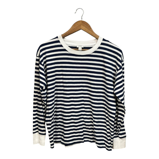 Top Long Sleeve By J. Crew In Blue & White, Size: S