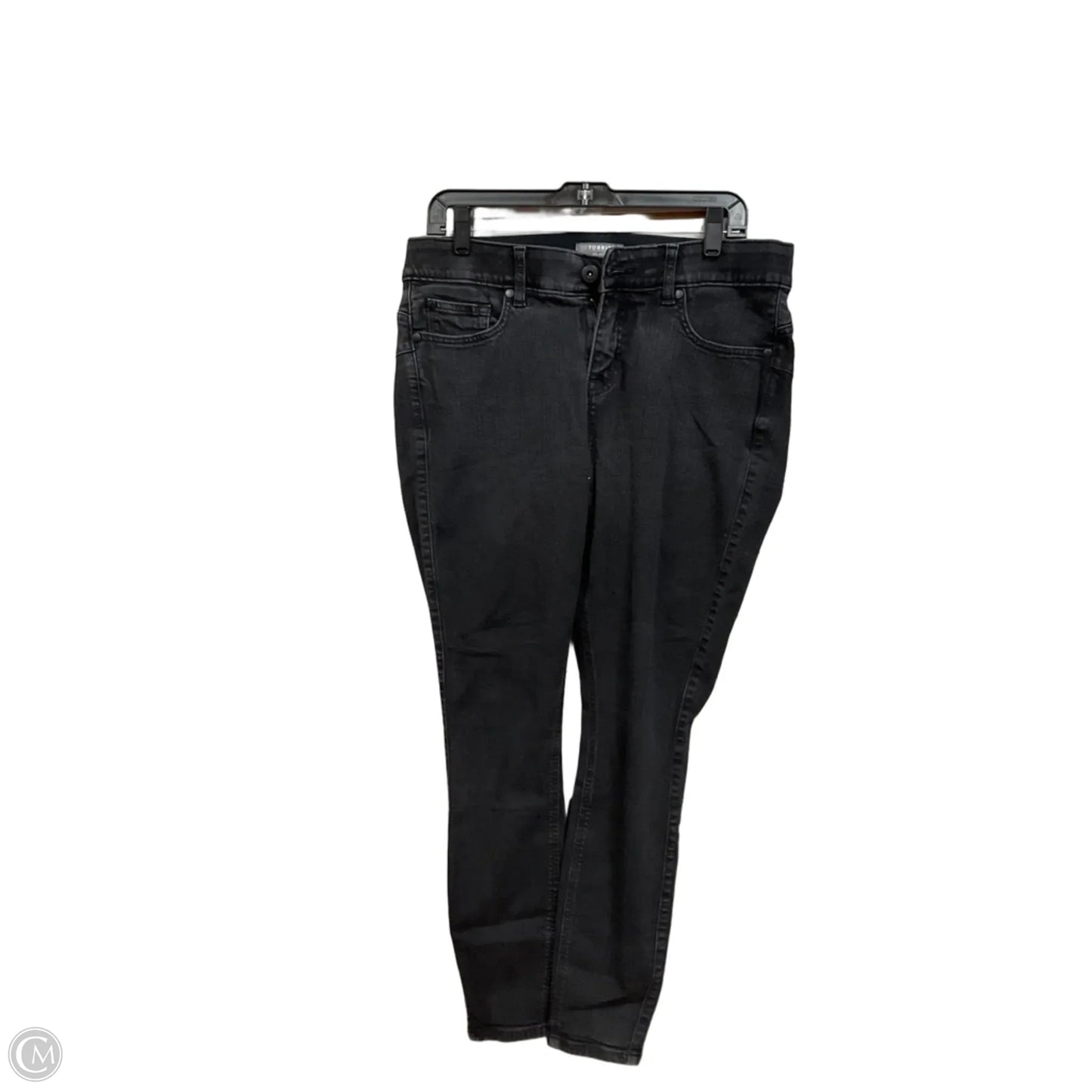 Jeans Skinny By Torrid In Black Denim, Size: 14