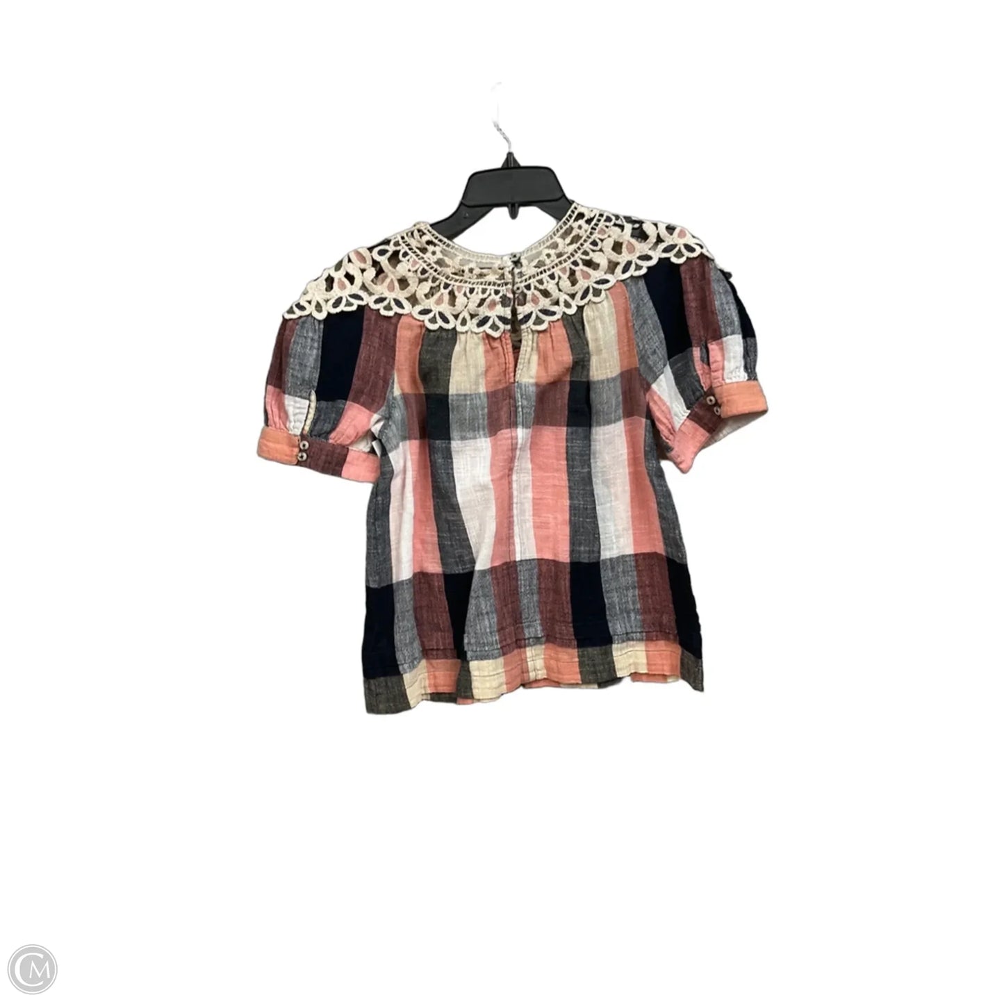 Top Short Sleeve By Anthropologie In Pink, Size: Xs