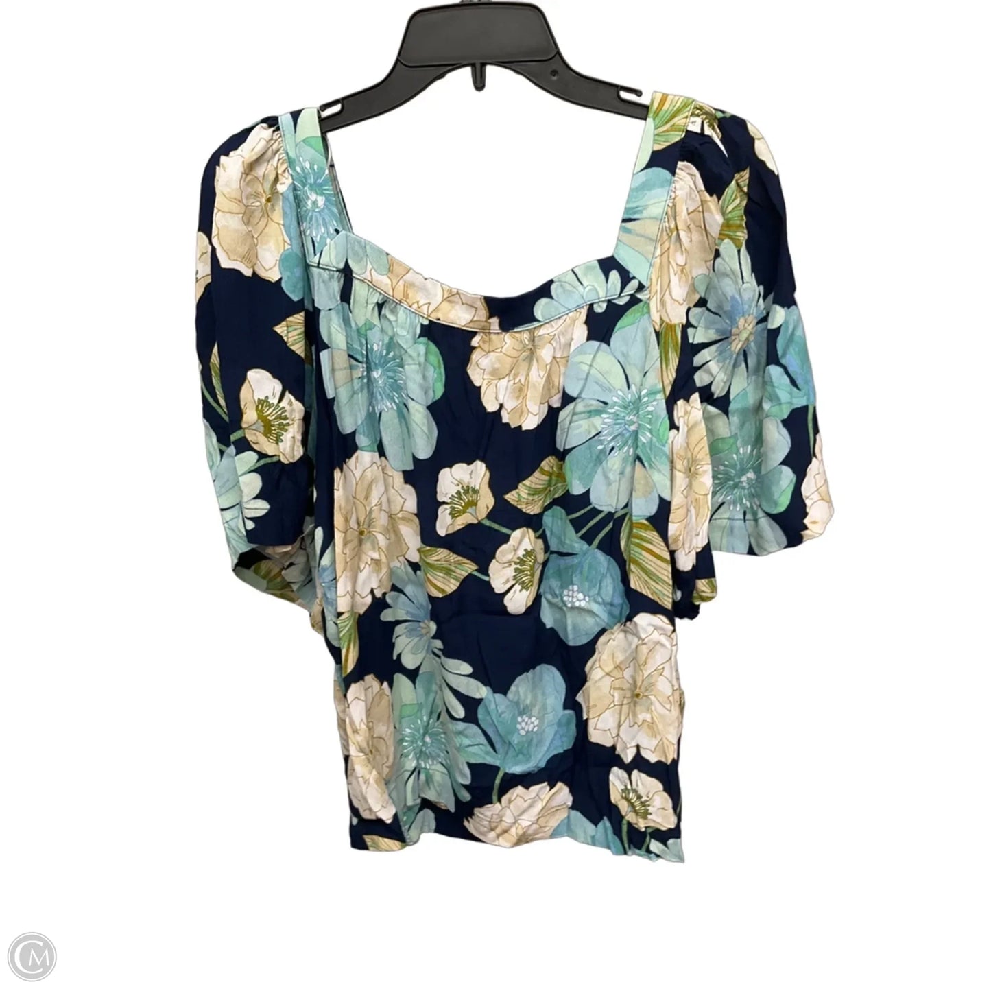 Top Short Sleeve By Loft In Floral Print, Size: Xl