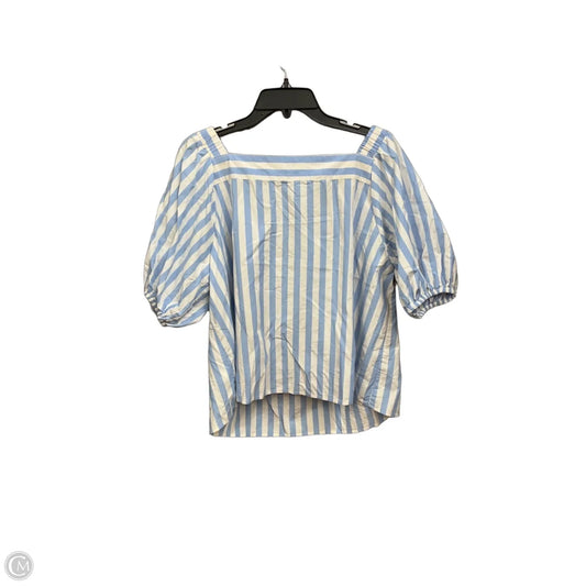 Top Short Sleeve By Ann Taylor In Striped Pattern, Size: Xl