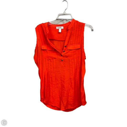 Top Sleeveless By Dressbarn In Orange, Size: L