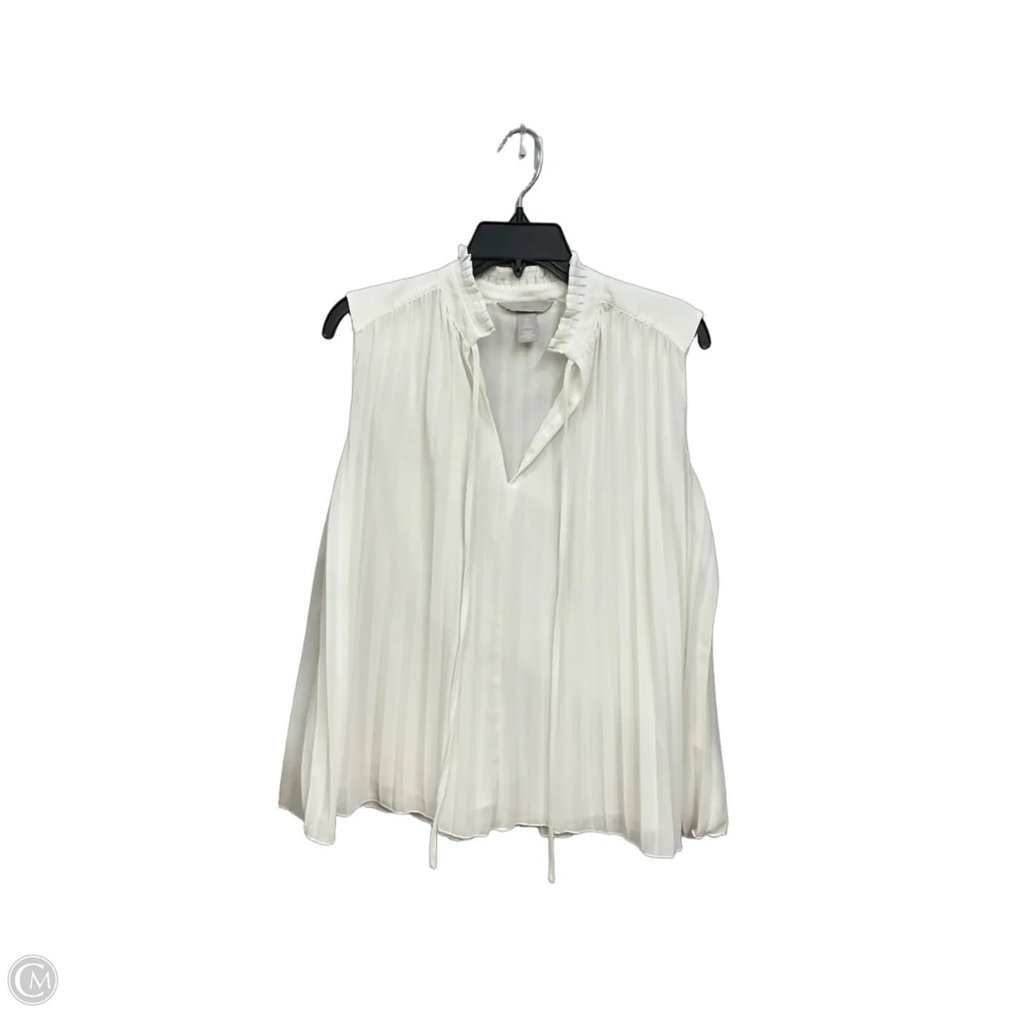 Blouse Sleeveless By H&m In White, Size: S