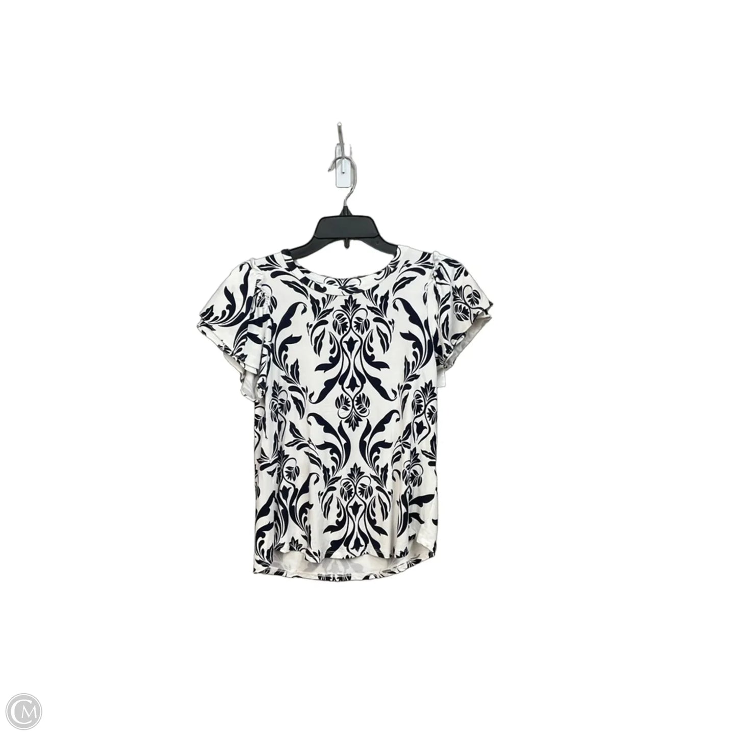 Top Short Sleeve By Chicos In White, Size: Xs