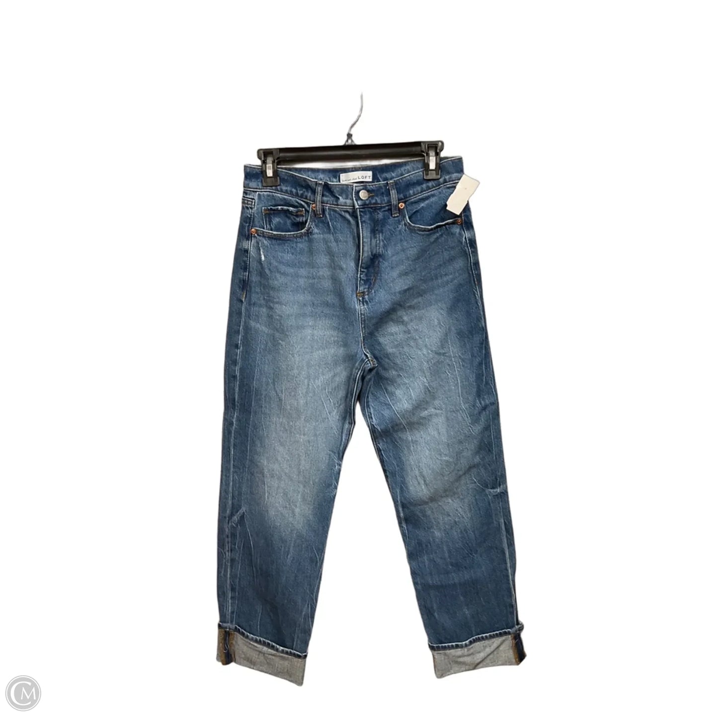 Jeans Straight By Loft In Blue Denim, Size: 4