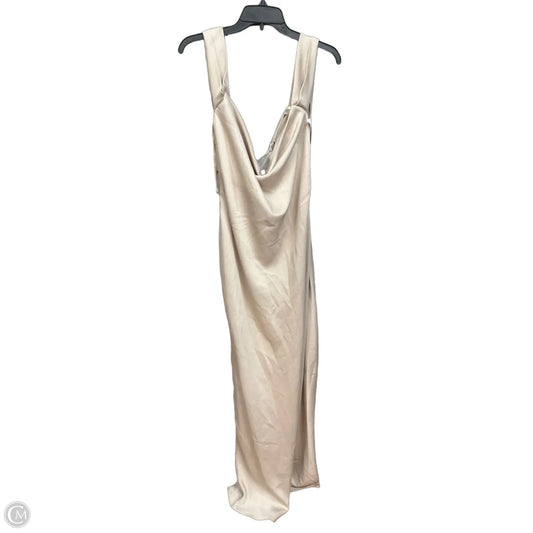 Dress Party Long By Clothes Mentor In Tan, Size: Xl