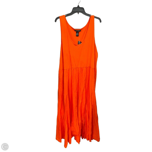 Dress Casual Maxi By Ashley Stewart In Orange, Size: 2x