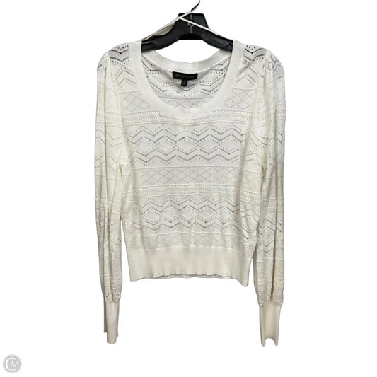 Top Long Sleeve By Banana Republic In White, Size: M