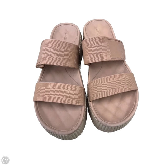 Sandals Heels Platform By Dream Pairs In Brown, Size: 8