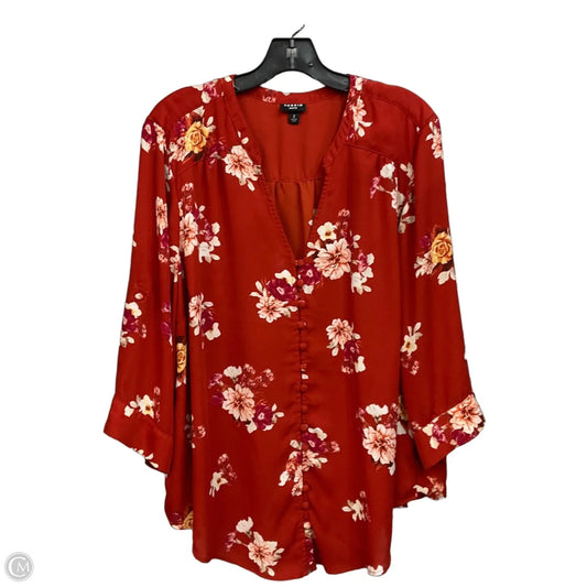 Blouse Long Sleeve By Torrid In Floral Print, Size: 2x