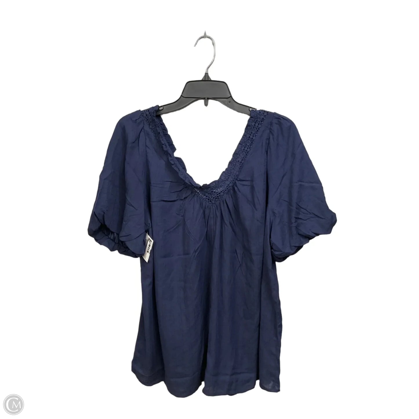 Top Short Sleeve By Torrid In Navy, Size: L