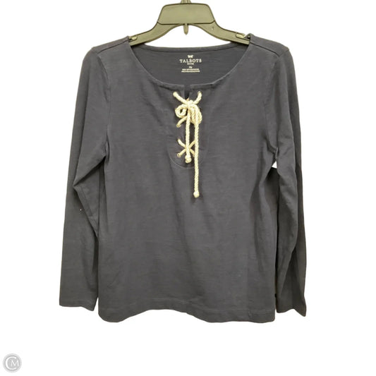 Top Long Sleeve By Talbots In Navy, Size: Mp
