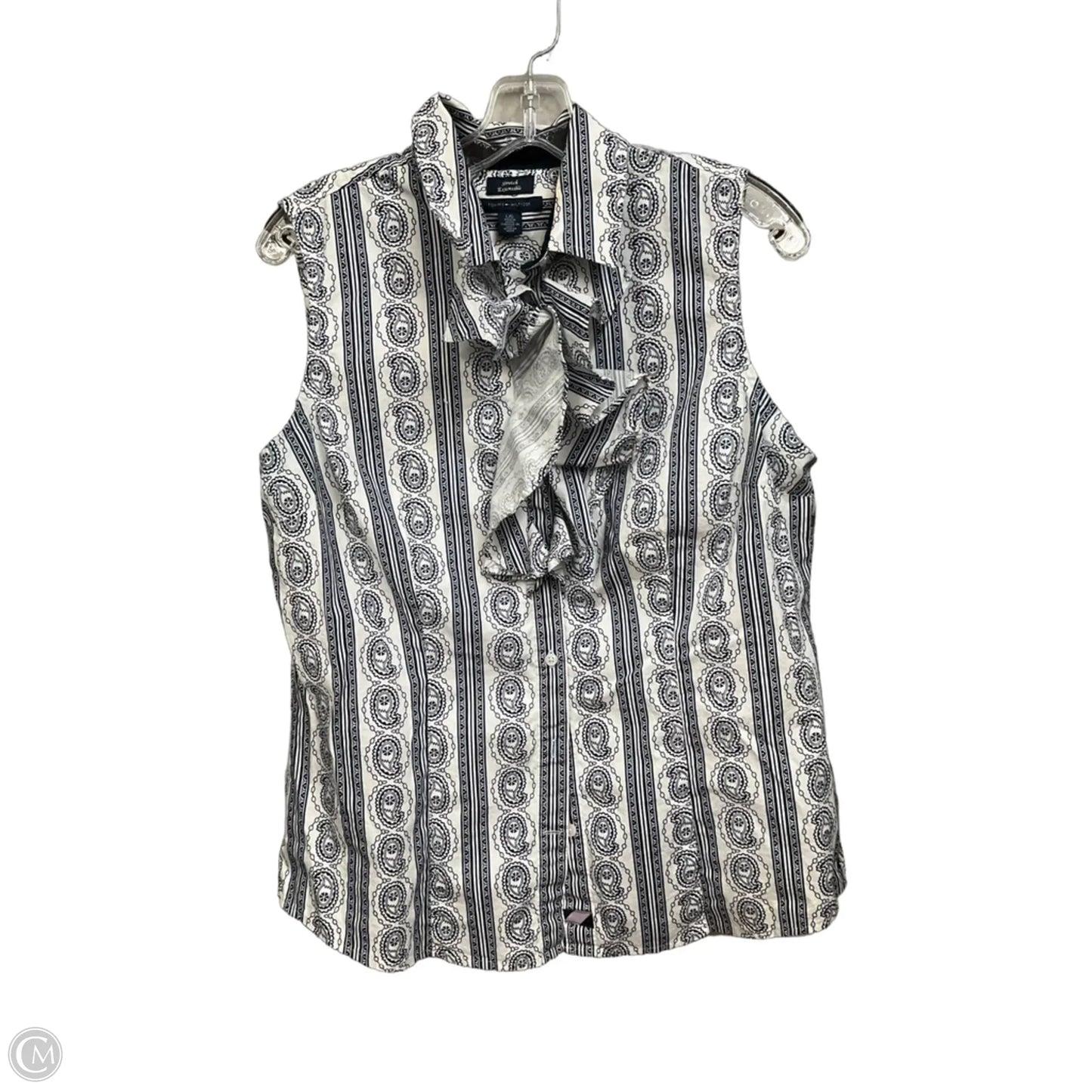 Blouse Sleeveless By Tommy Hilfiger In Navy, Size: L