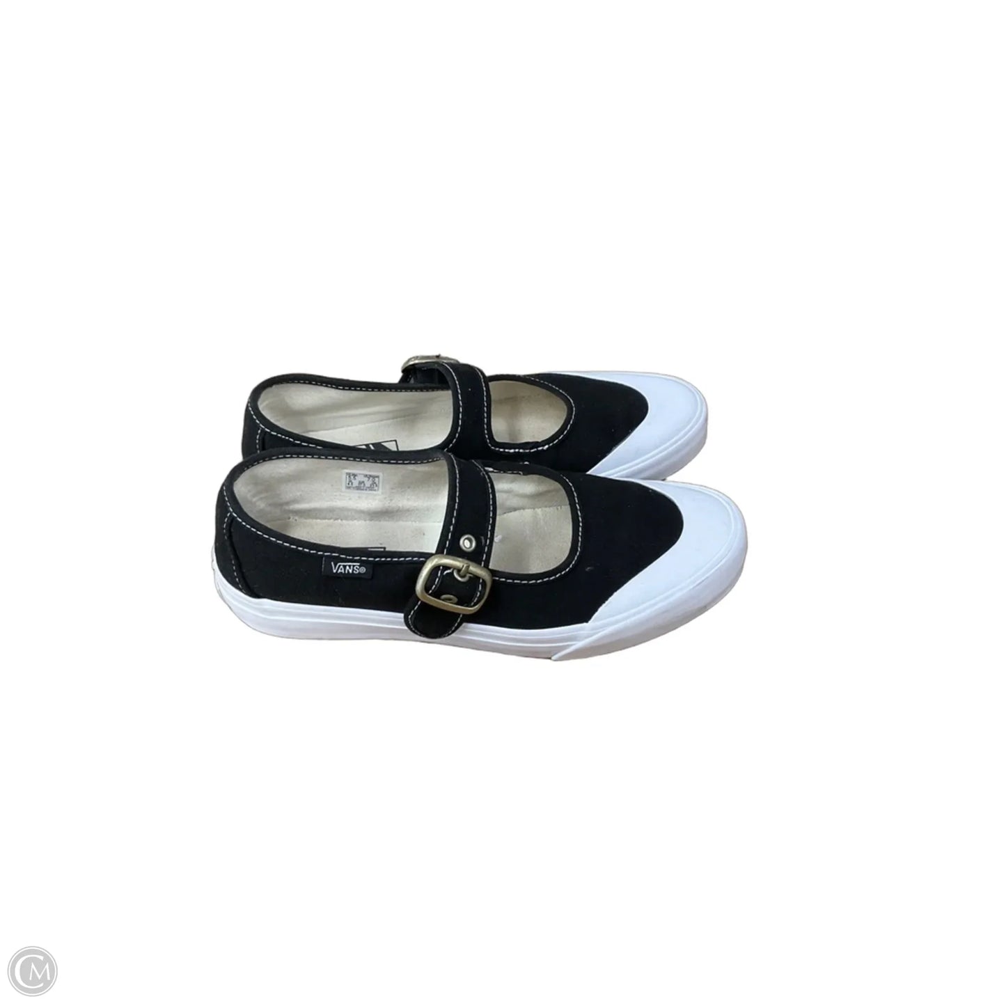 Shoes Flats By Vans In Black, Size: 7