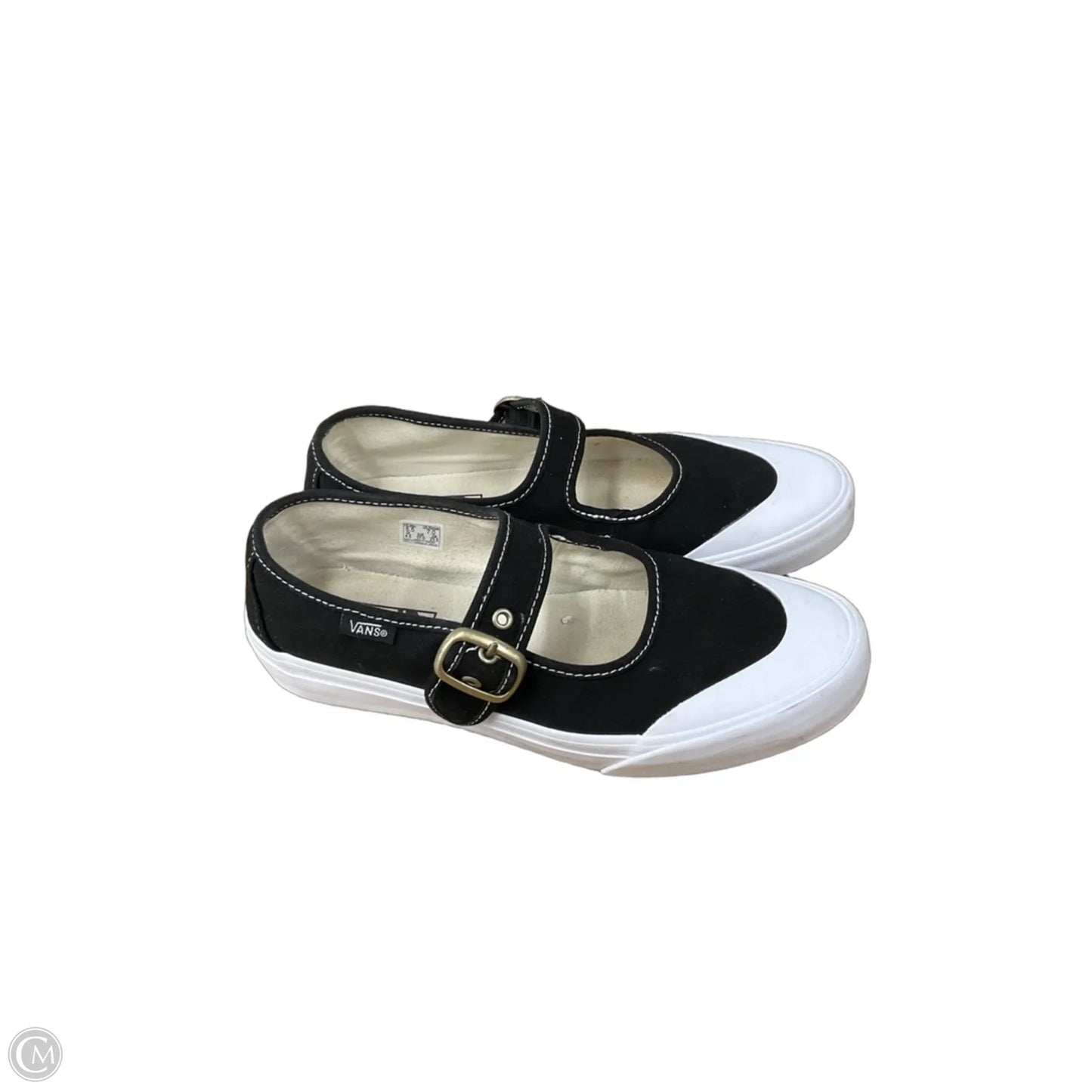 Shoes Flats By Vans In Black, Size: 7