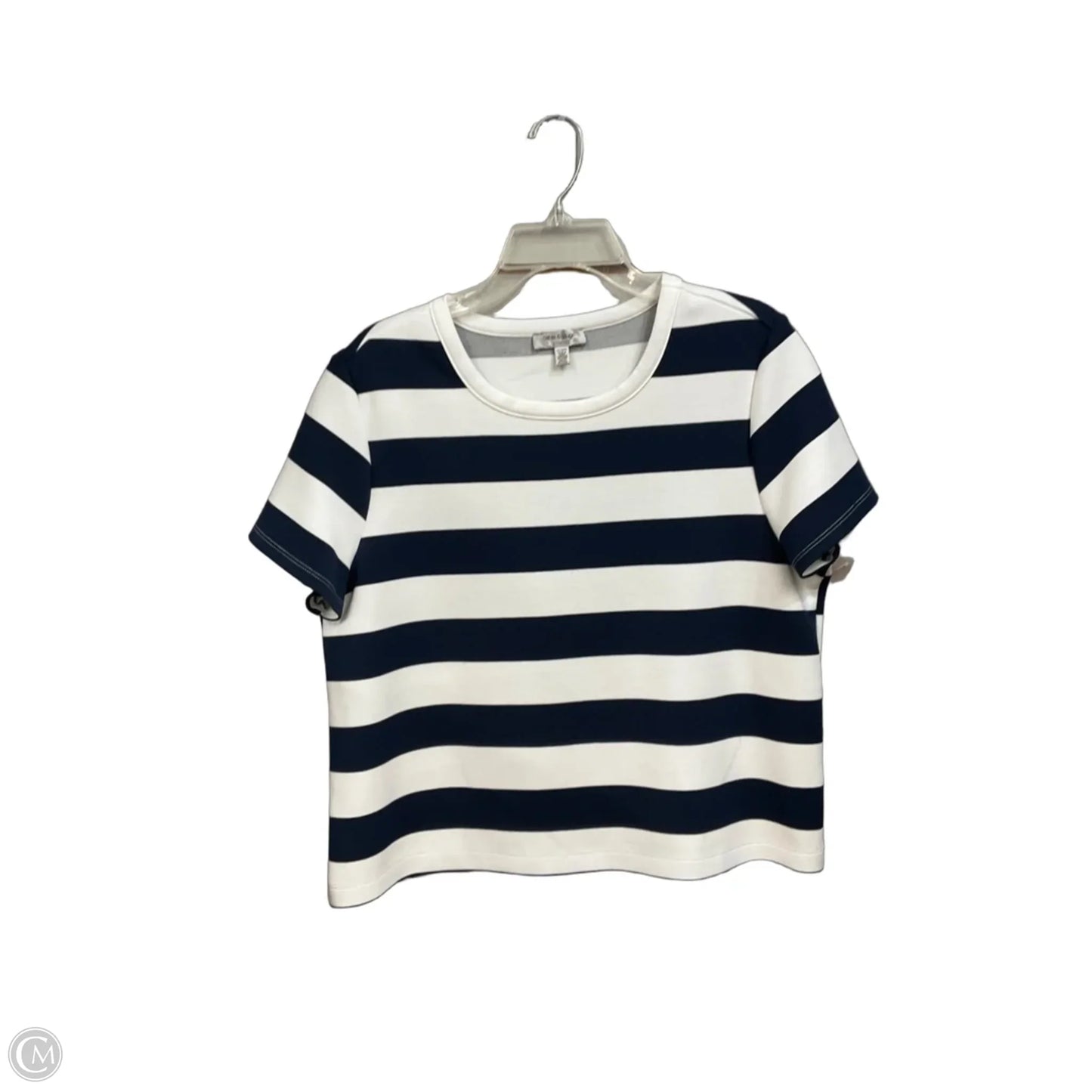 Top Short Sleeve By Cable And Gauge In Striped Pattern, Size: Xl