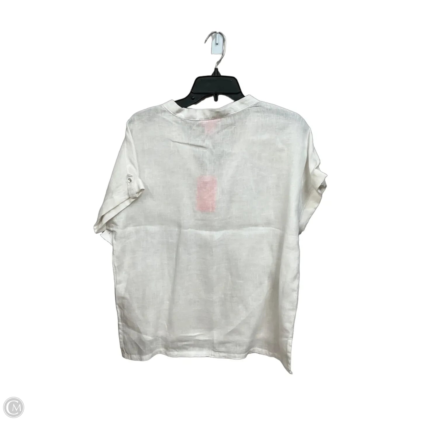 Top Short Sleeve By Isaac Mizrahi In White, Size: S