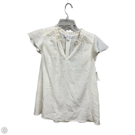 Blouse Short Sleeve By Nine West In White, Size: M