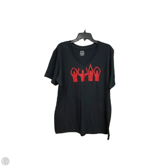 Top Short Sleeve Basic By Port & Company In Black, Size: Xxl