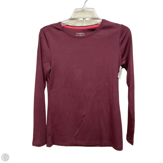 Top Long Sleeve Basic By Talbots In Maroon, Size: Sp