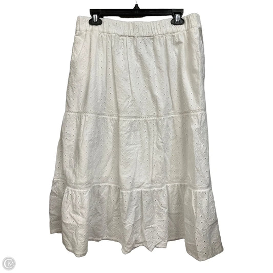 Skirt Maxi By Style And Company In White, Size: L