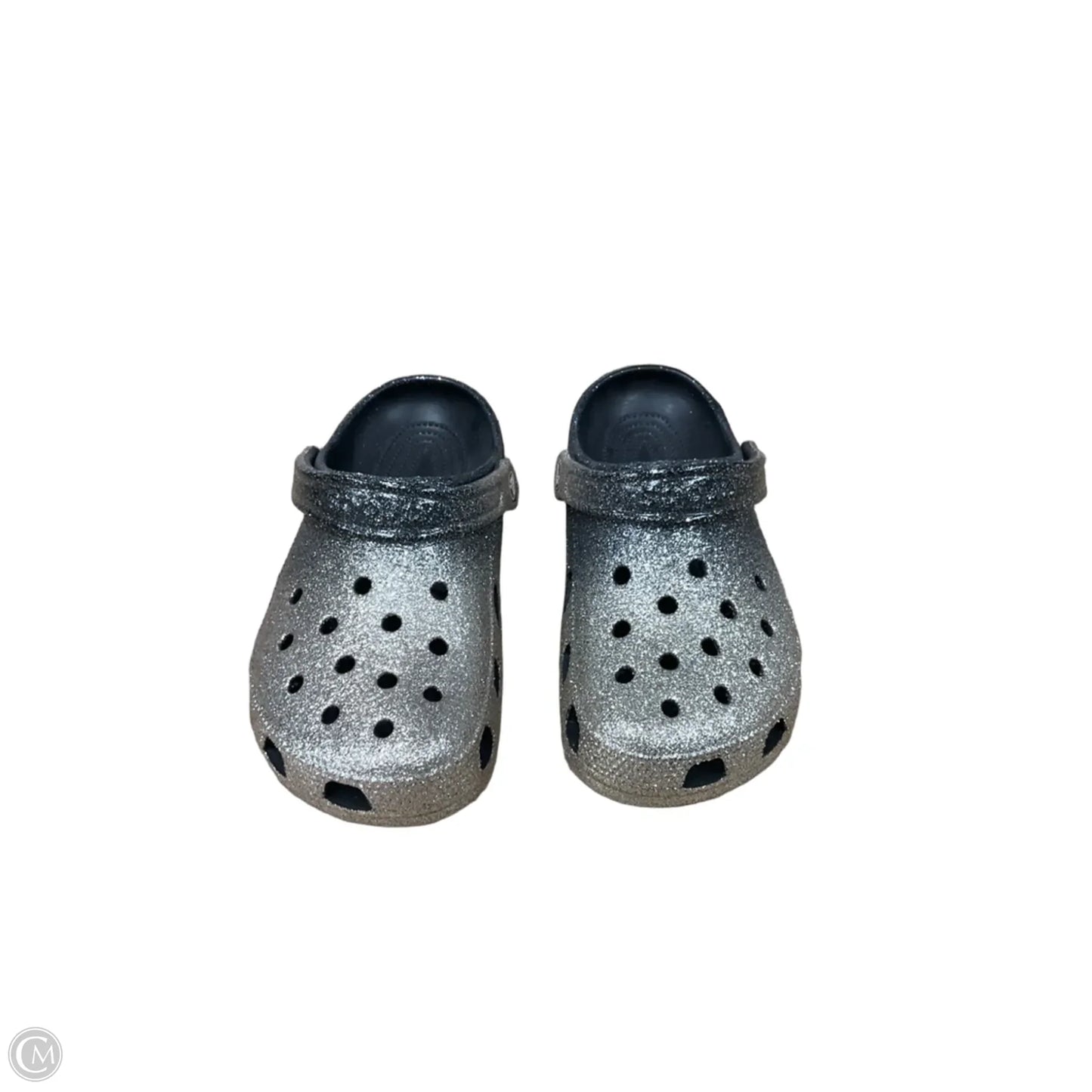 Sandals Flats By Crocs In Silver, Size: 7