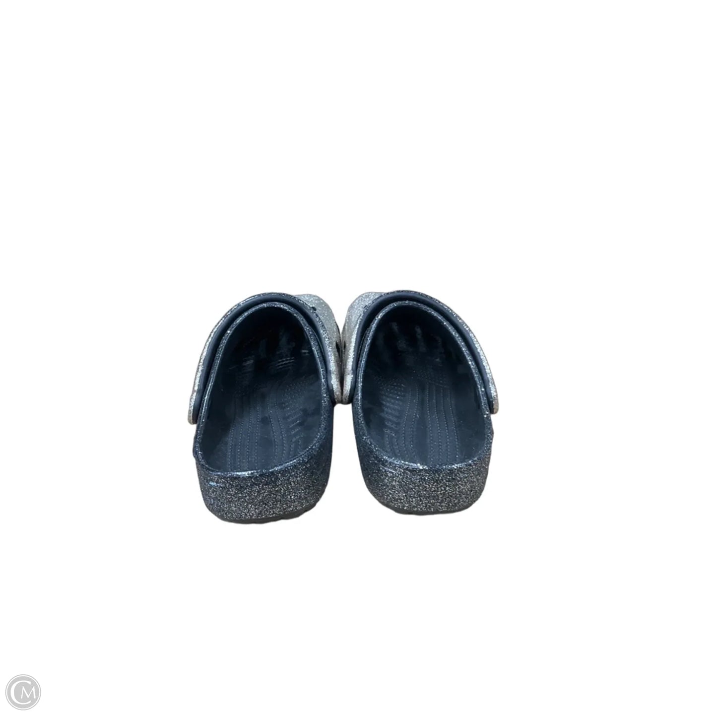 Sandals Flats By Crocs In Silver, Size: 7