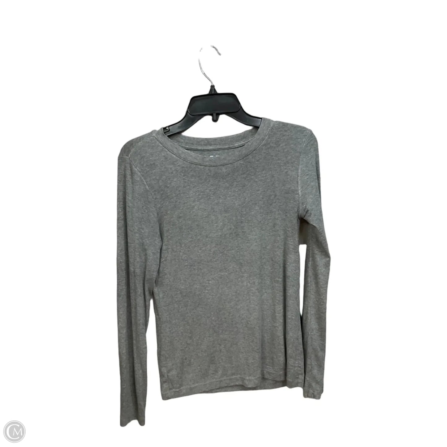 Top Long Sleeve Basic By Loft In Grey, Size: M