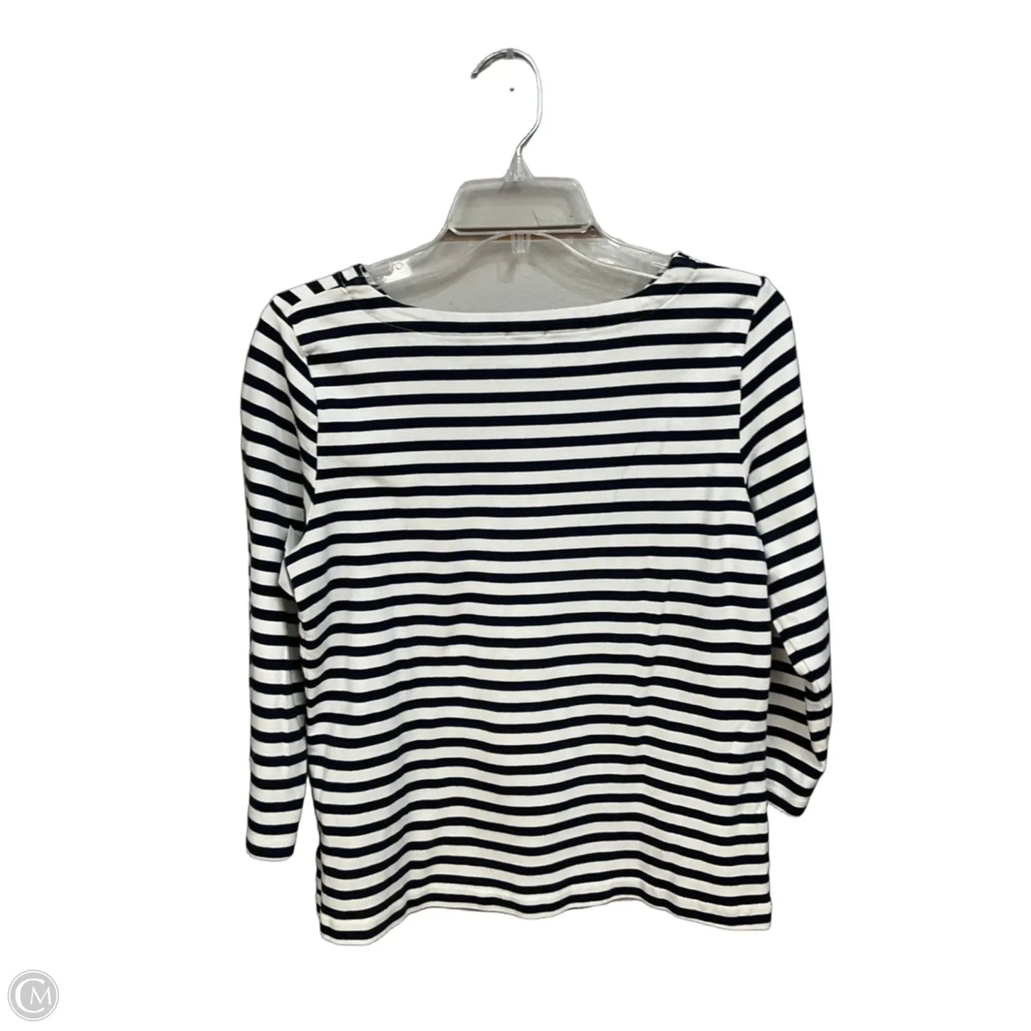 Top 3/4 Sleeve By Talbots In Striped Pattern, Size: M