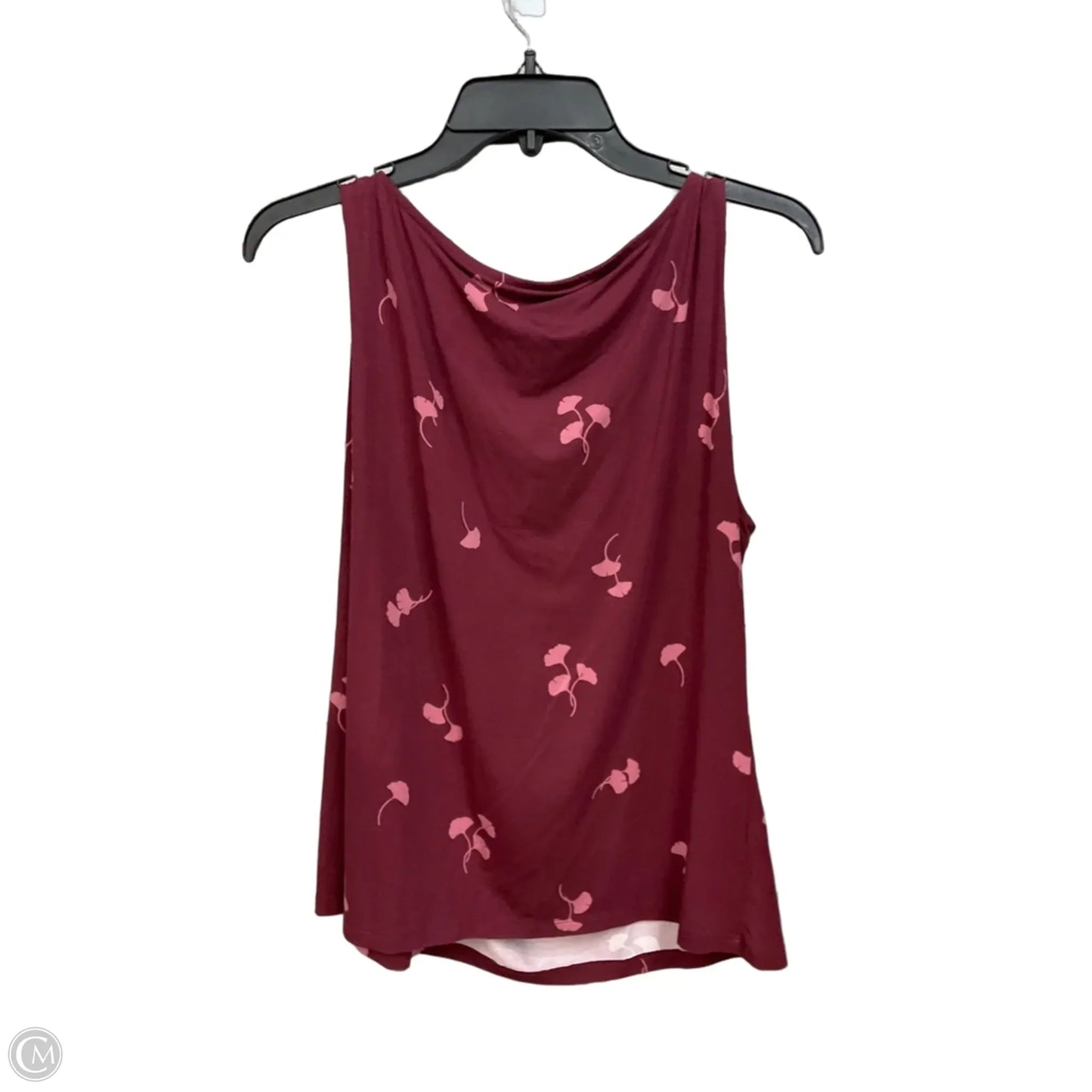Top Sleeveless By Ann Taylor In Maroon, Size: Xl