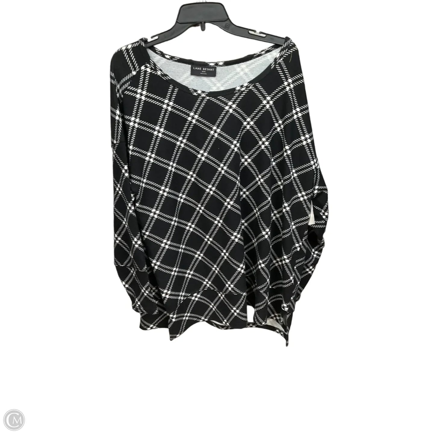Top Long Sleeve By Lane Bryant In Black & White, Size: 2x