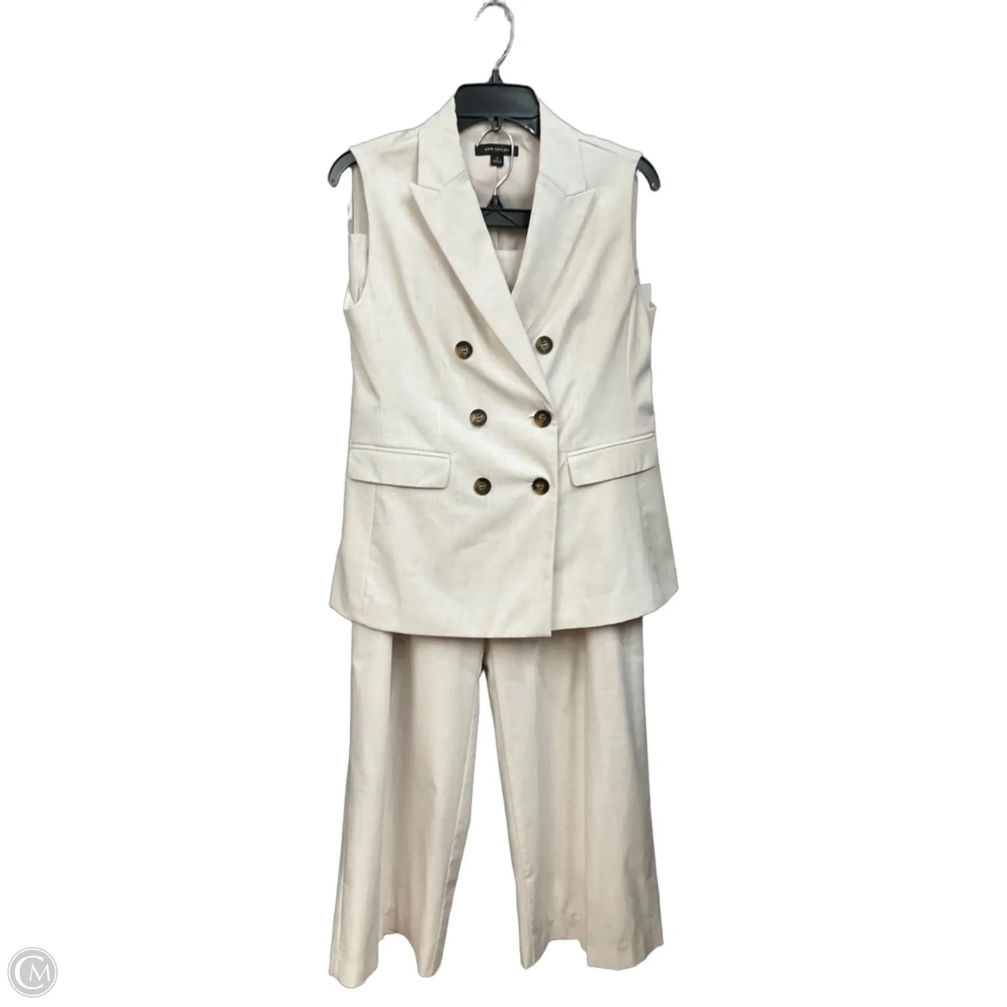 Pants Set 2pc By Ann Taylor In Cream, Size: 6