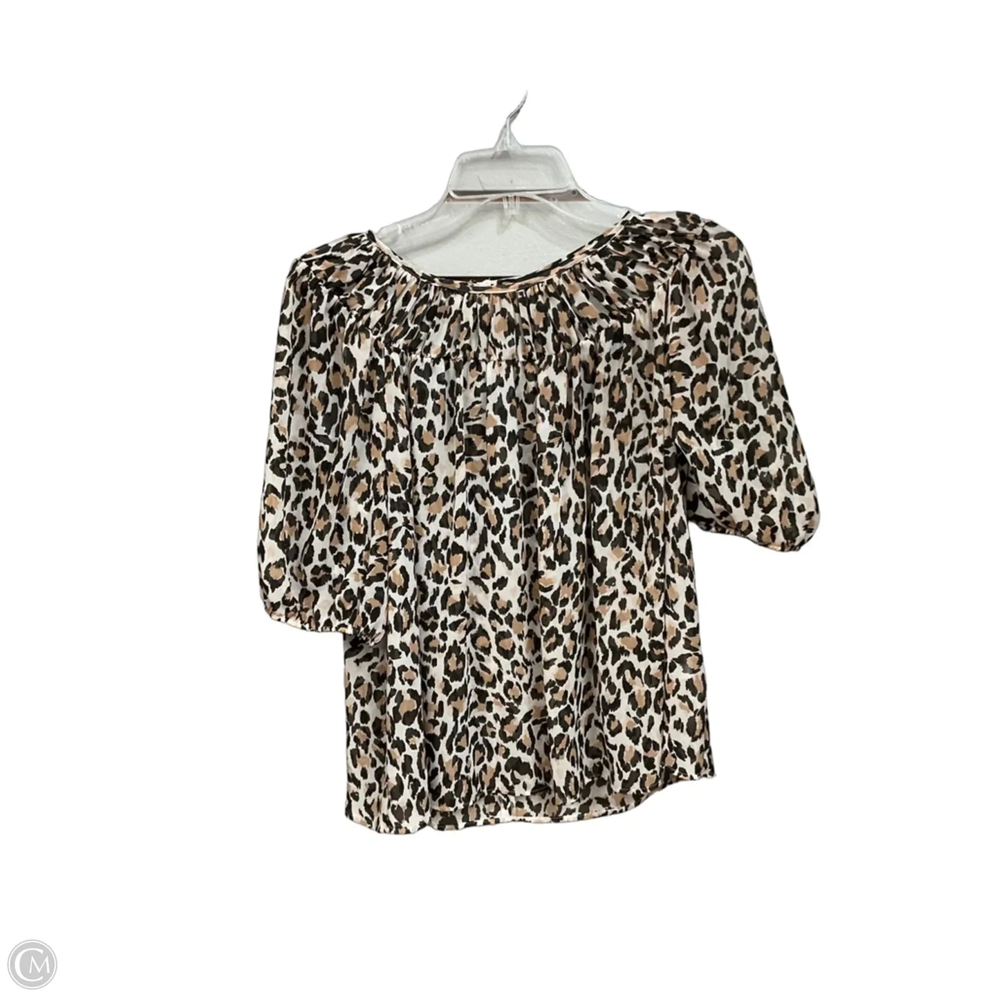 Blouse Short Sleeve By Banana Republic In Animal Print, Size: Xs