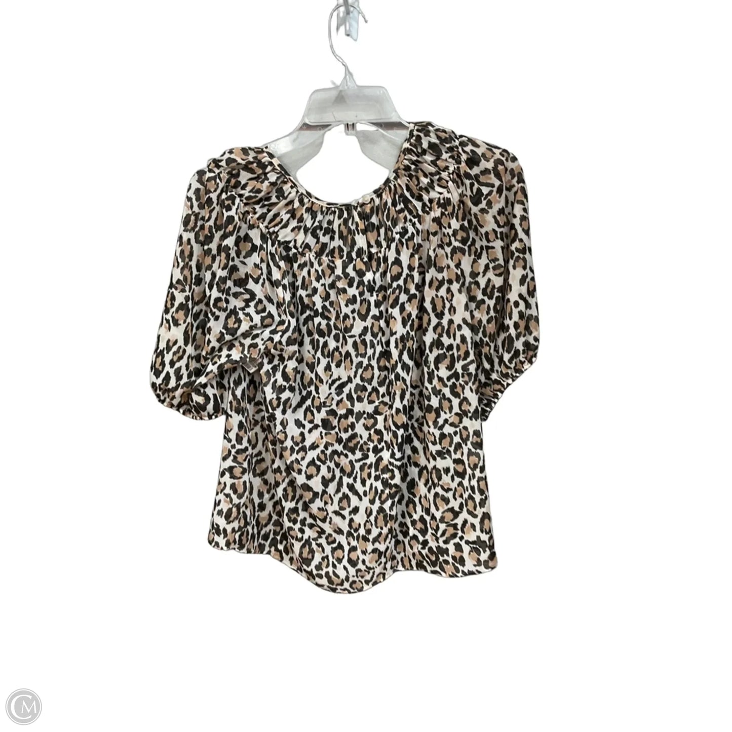 Blouse Short Sleeve By Banana Republic In Animal Print, Size: Xs
