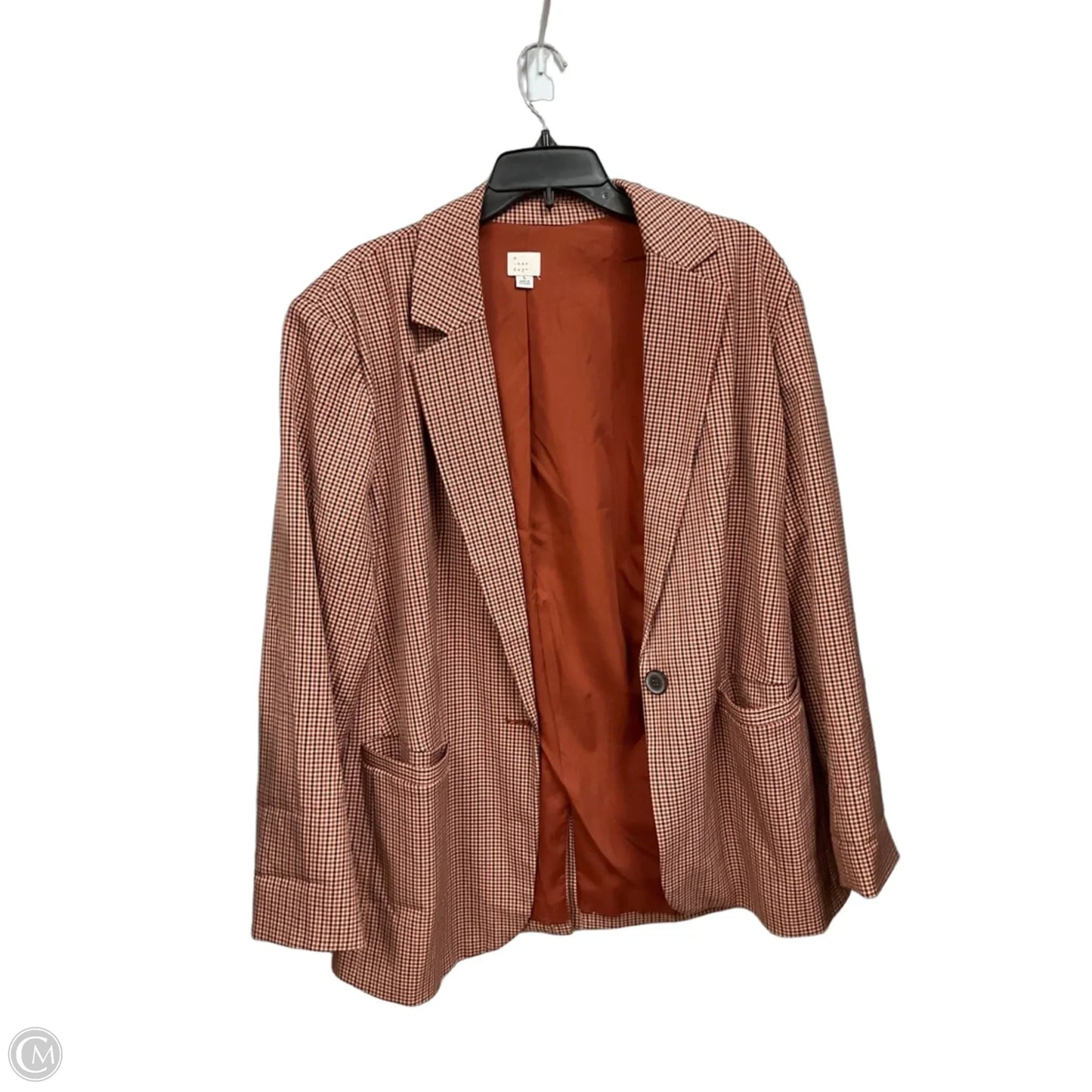 Blazer By A New Day In Checkered Pattern, Size: L