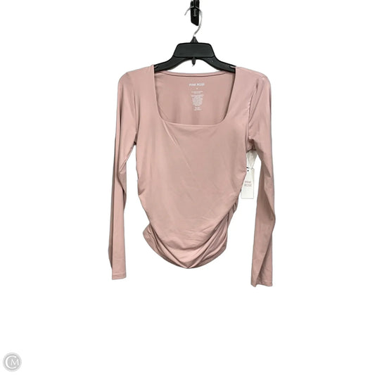 Top Long Sleeve By Pink Rose In Pink, Size: M