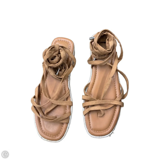 Shoes Heels Platform By Universal Thread In Tan, Size: 7