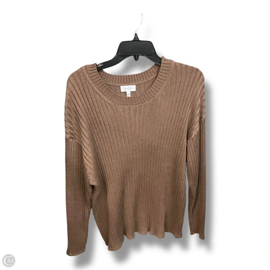 Top Long Sleeve By Jessica Simpson In Brown, Size: Xxl