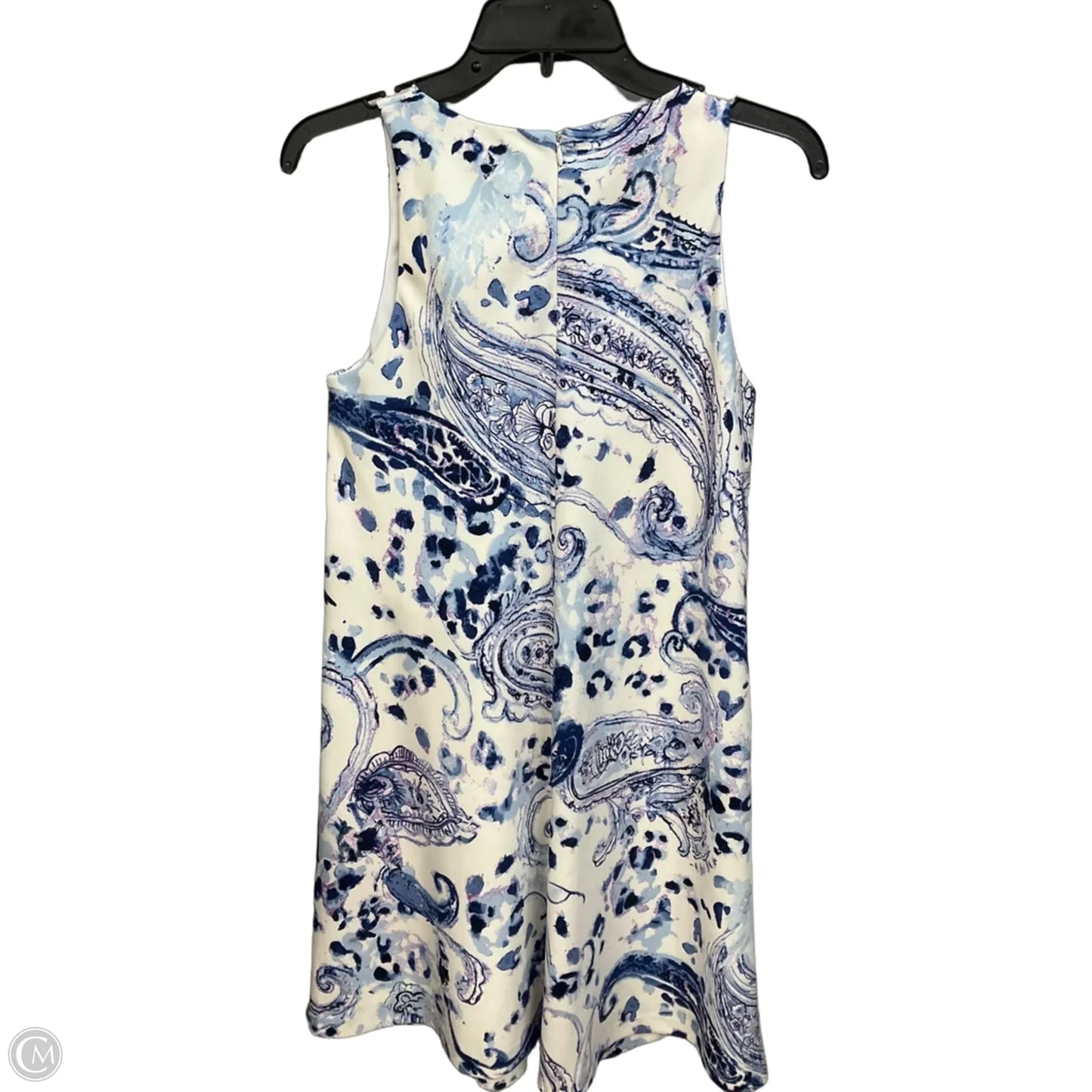 Dress Casual Midi By Lauren By Ralph Lauren In Blue & White, Size: S