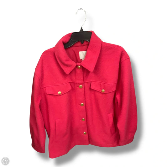 Jacket Shirt By Joie In Pink, Size: Xl