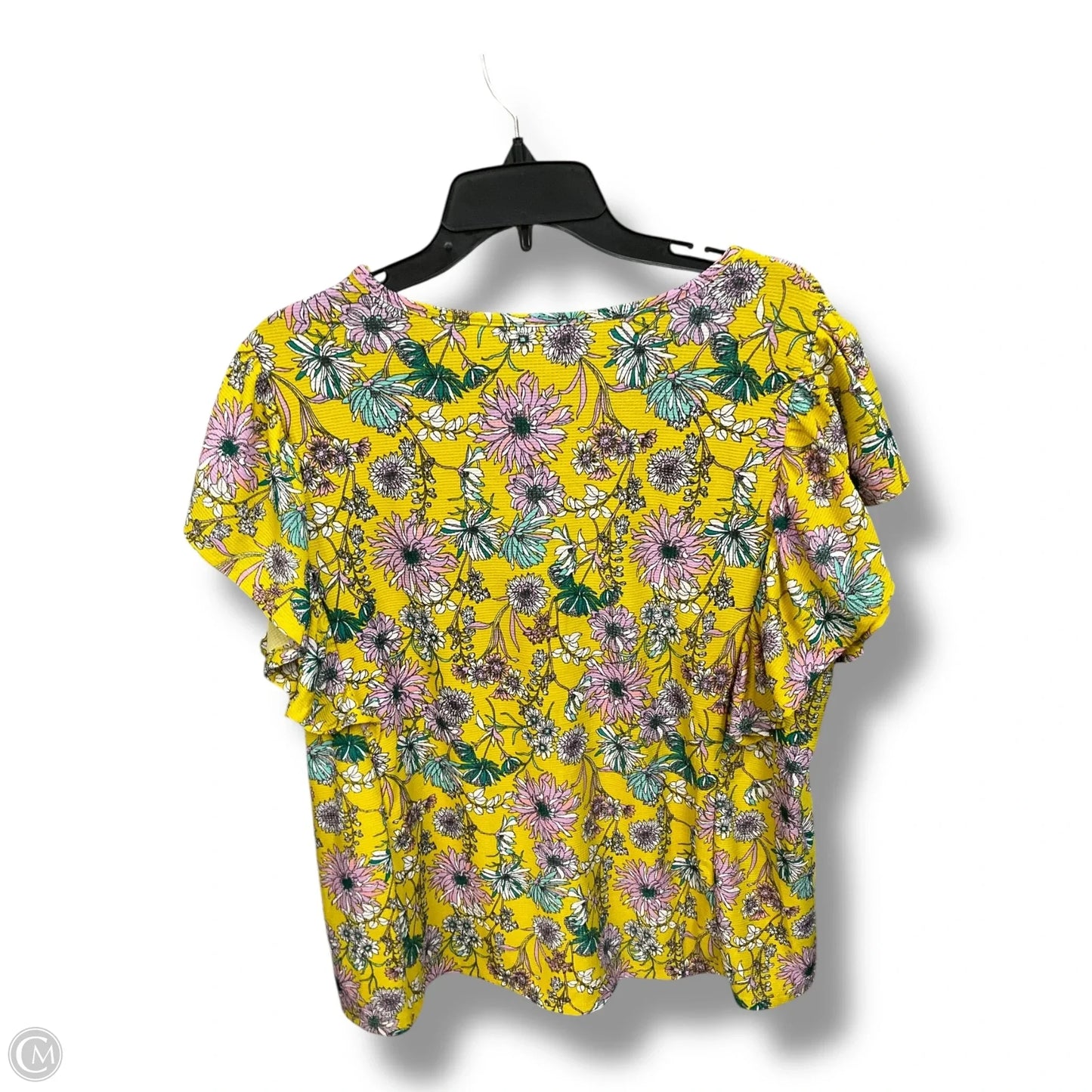 Top Short Sleeve By Cato In Floral Print, Size: 2x
