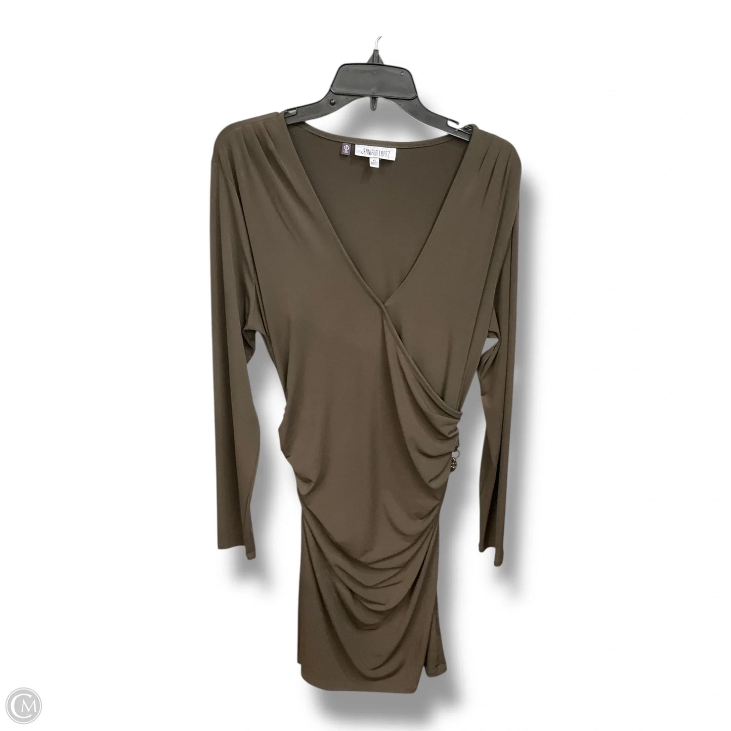 Dress Casual Midi By Jennifer Lopez In Brown, Size: Xl