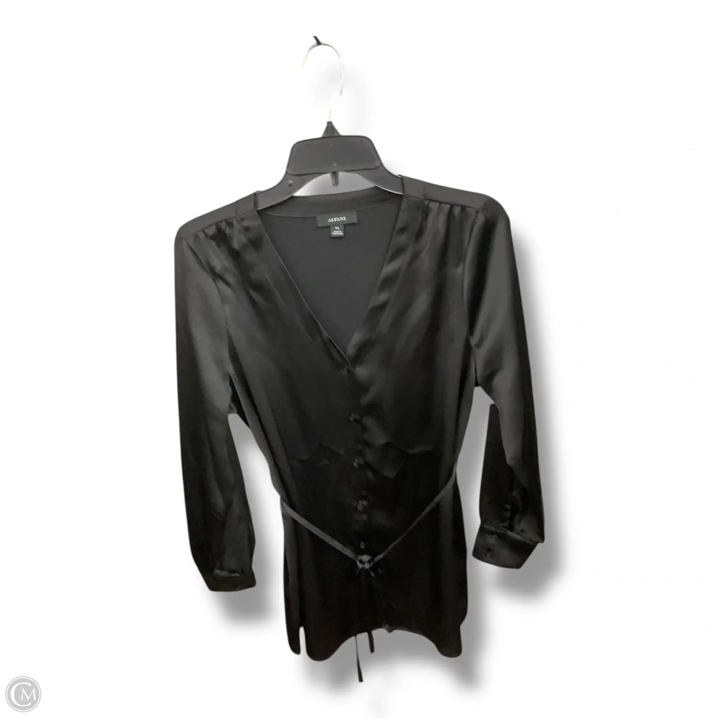 Blouse Long Sleeve By Alfani In Black, Size: Lp