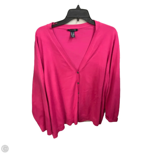Cardigan By Lands End In Pink, Size: 4x