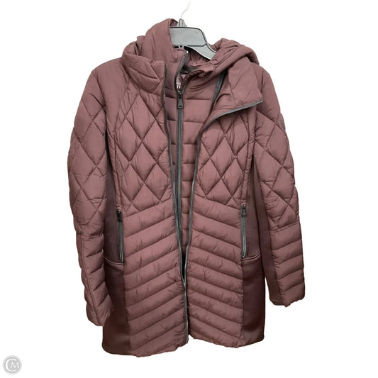 Coat Puffer & Quilted By Bernardo In Maroon, Size: M