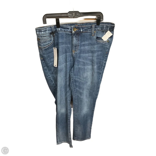 Jeans Boot Cut By Kut In Blue Denim, Size: 14