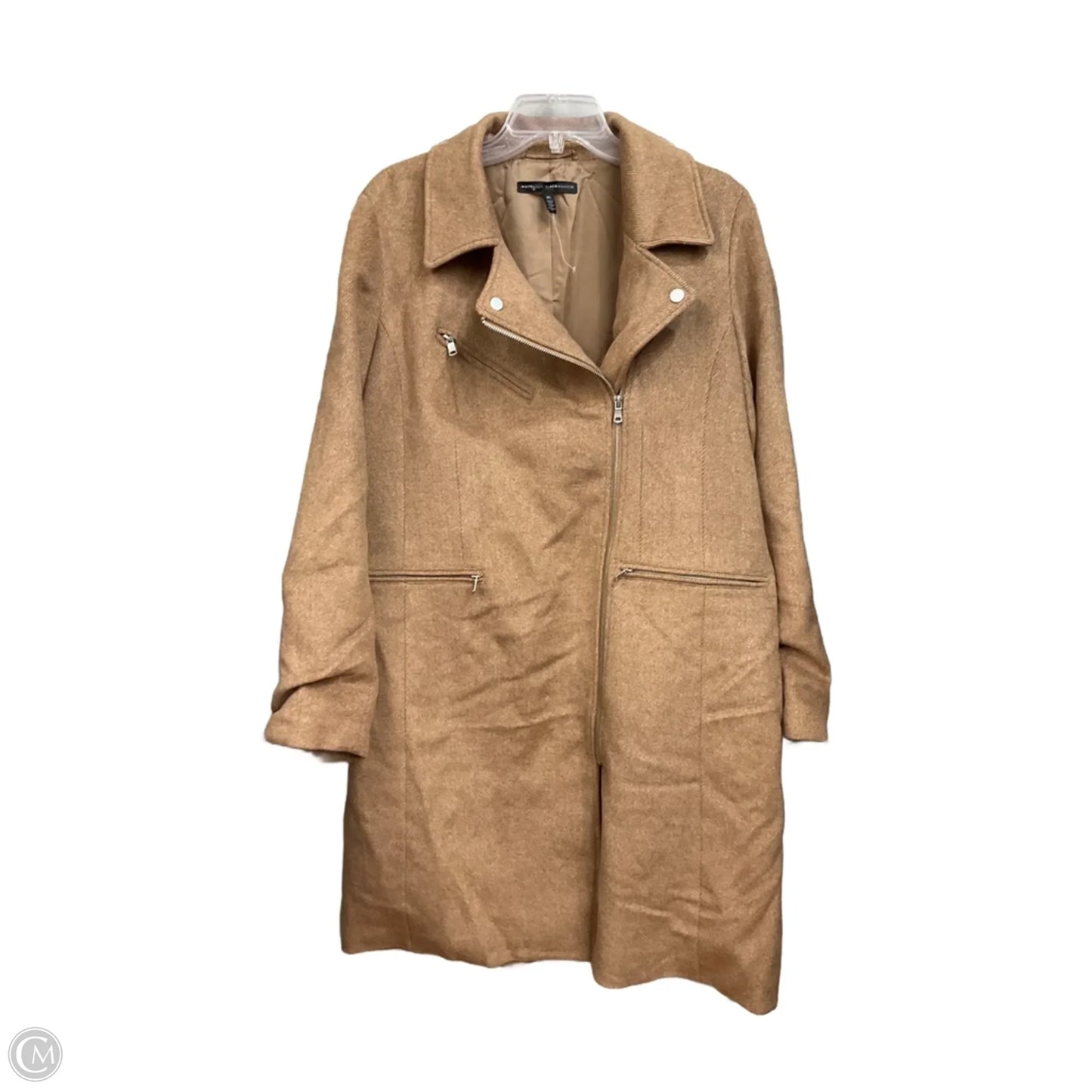 Coat Peacoat By White House Black Market In Tan, Size: Xl