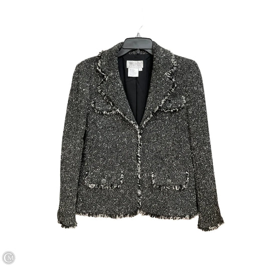 Blazer By Clothes Mentor In Black & White, Size: M