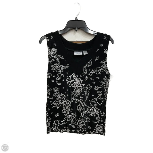 Top Sleeveless Basic By Chicos In Floral Print, Size: M
